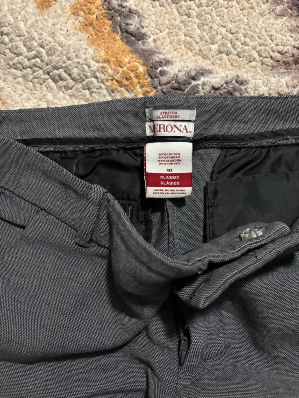 Merona Men's Gray Classic Stretch Dress Pants